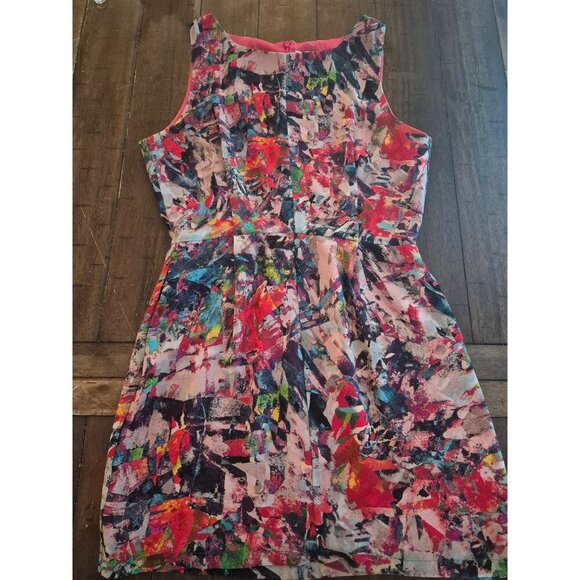 BB Dakota Abstract Multicolor Sleeveless Dress Size Small - Picture 1 of 6